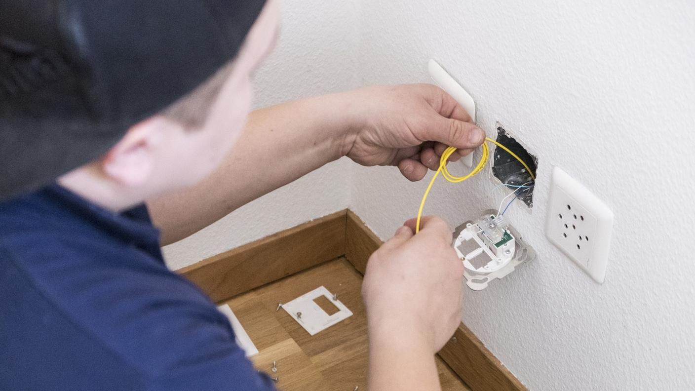 L'installazione di una presa per la fibra ottica