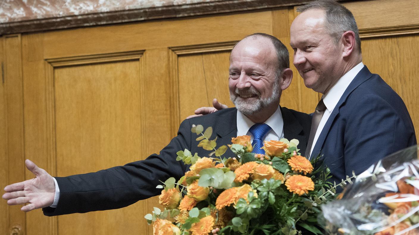 de Buman (a sinistra) con il predecessore