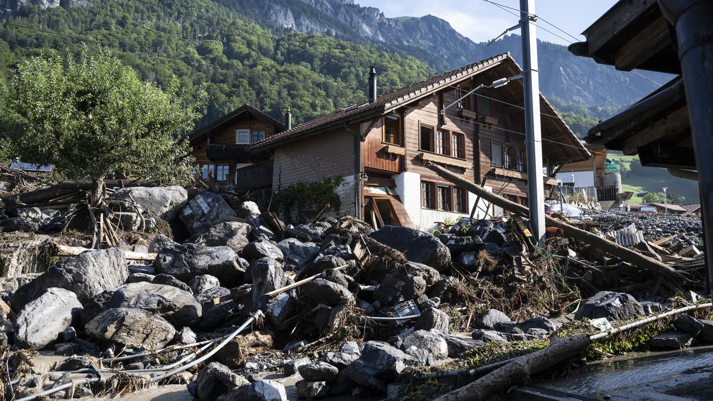 Il materiale che ha raggiunto Brienz