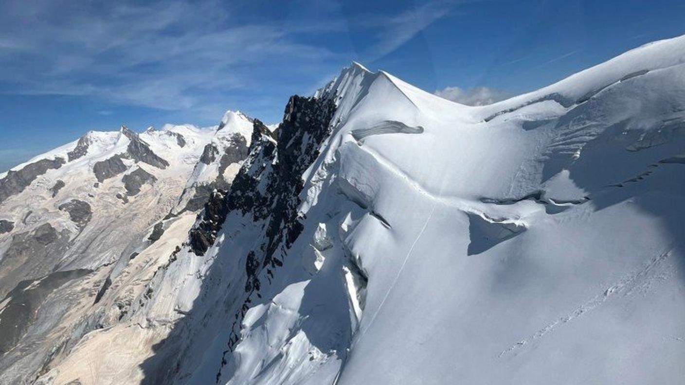 I due sono scivolati nel vuoto per diverse centinaia di metri lungo il versante nord del Breithorn