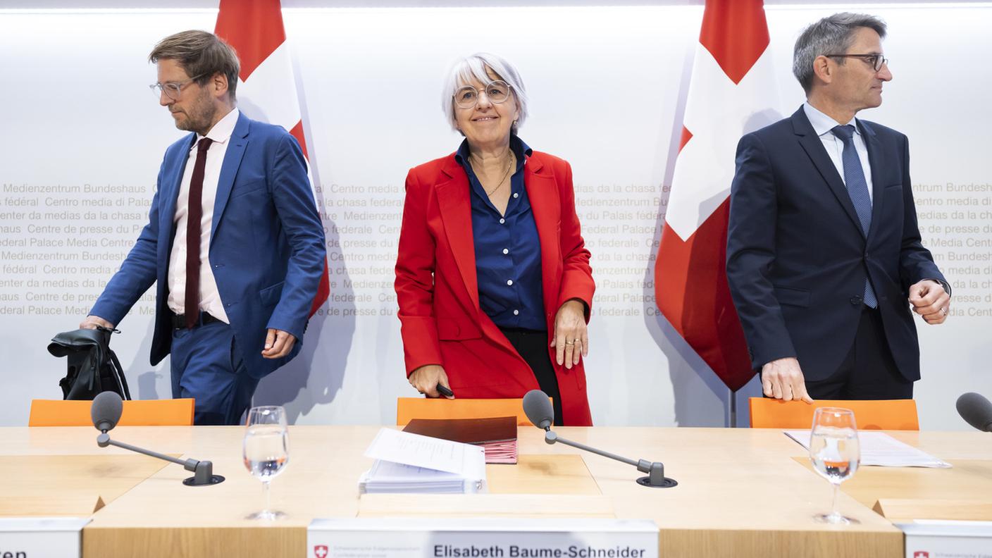 La responsabile del DFI, prima dell'incontro con i media di stamani a Berna