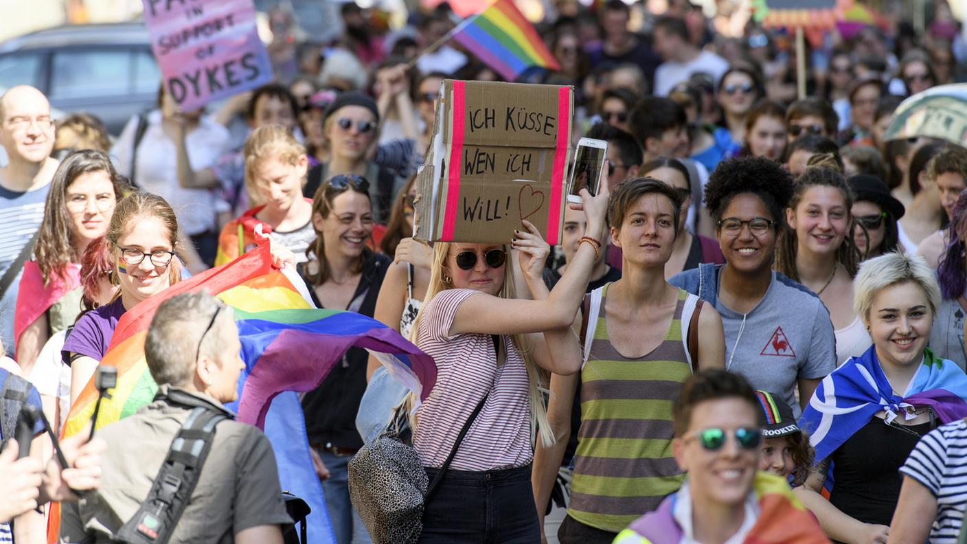 Un'immagine scattata sabato pomeriggio a Berna