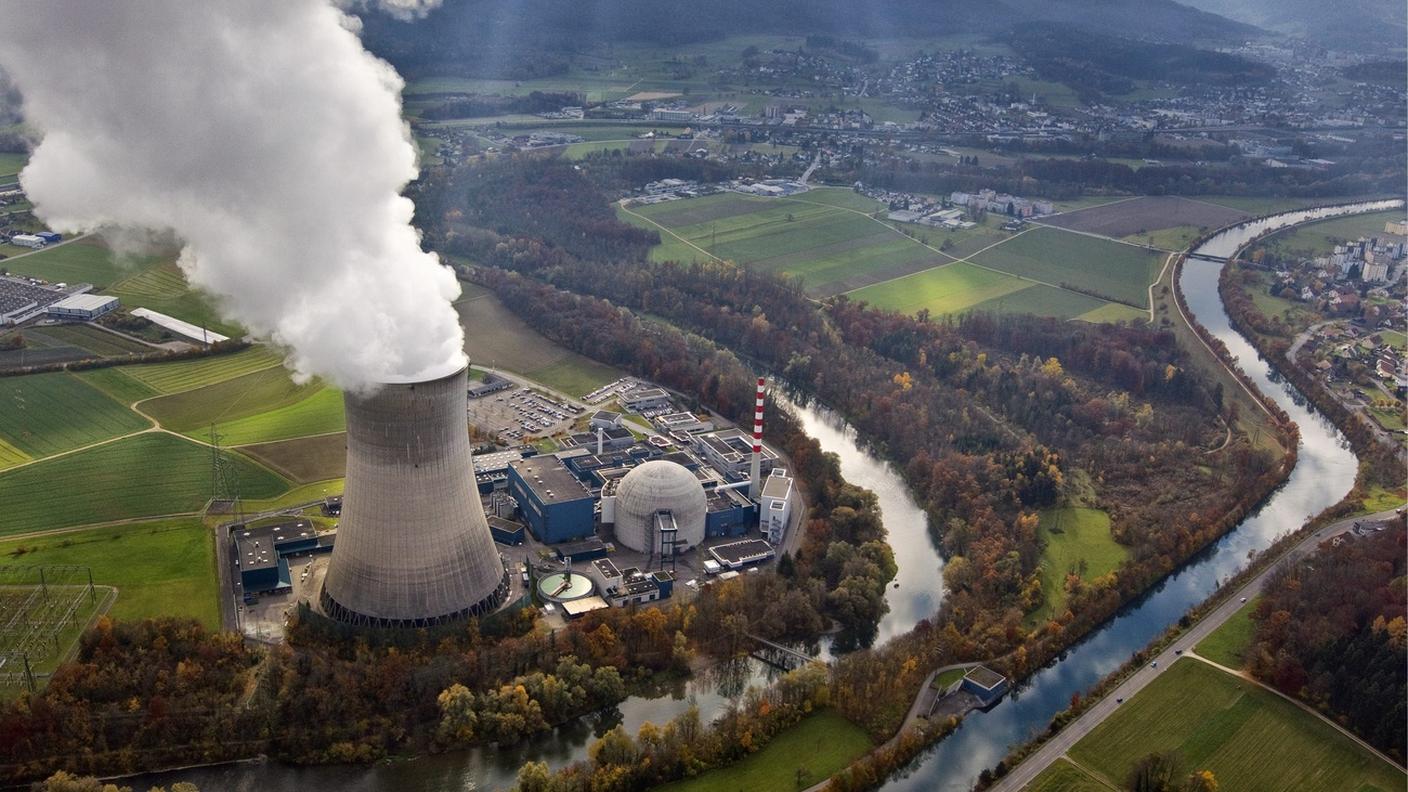 Una veduta dall'alto della centrale di Gösgen (SO)