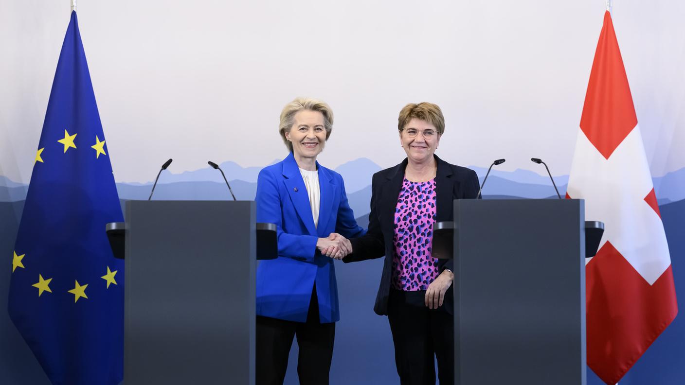 Ursula von der Leyen e Viola Amherd oggi a Berna