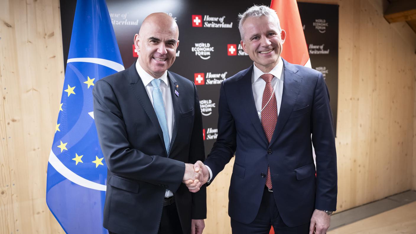 Berset, in margine ai lavori del WEF, si è incontrato oggi, mercoledì, col consigliere federale Beat Jans