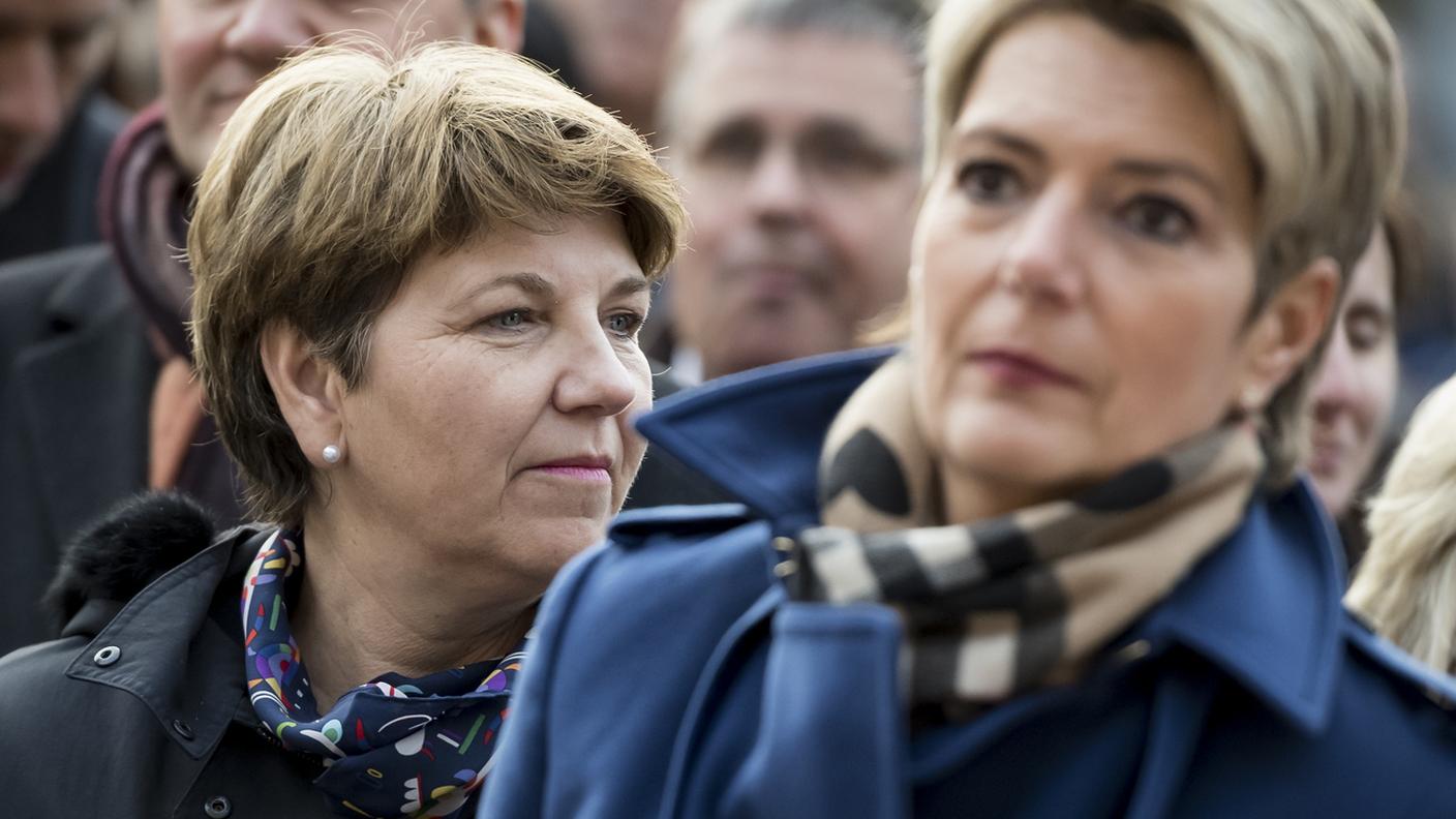 Da destra a sinistra, Keller-Sutter e Amherd