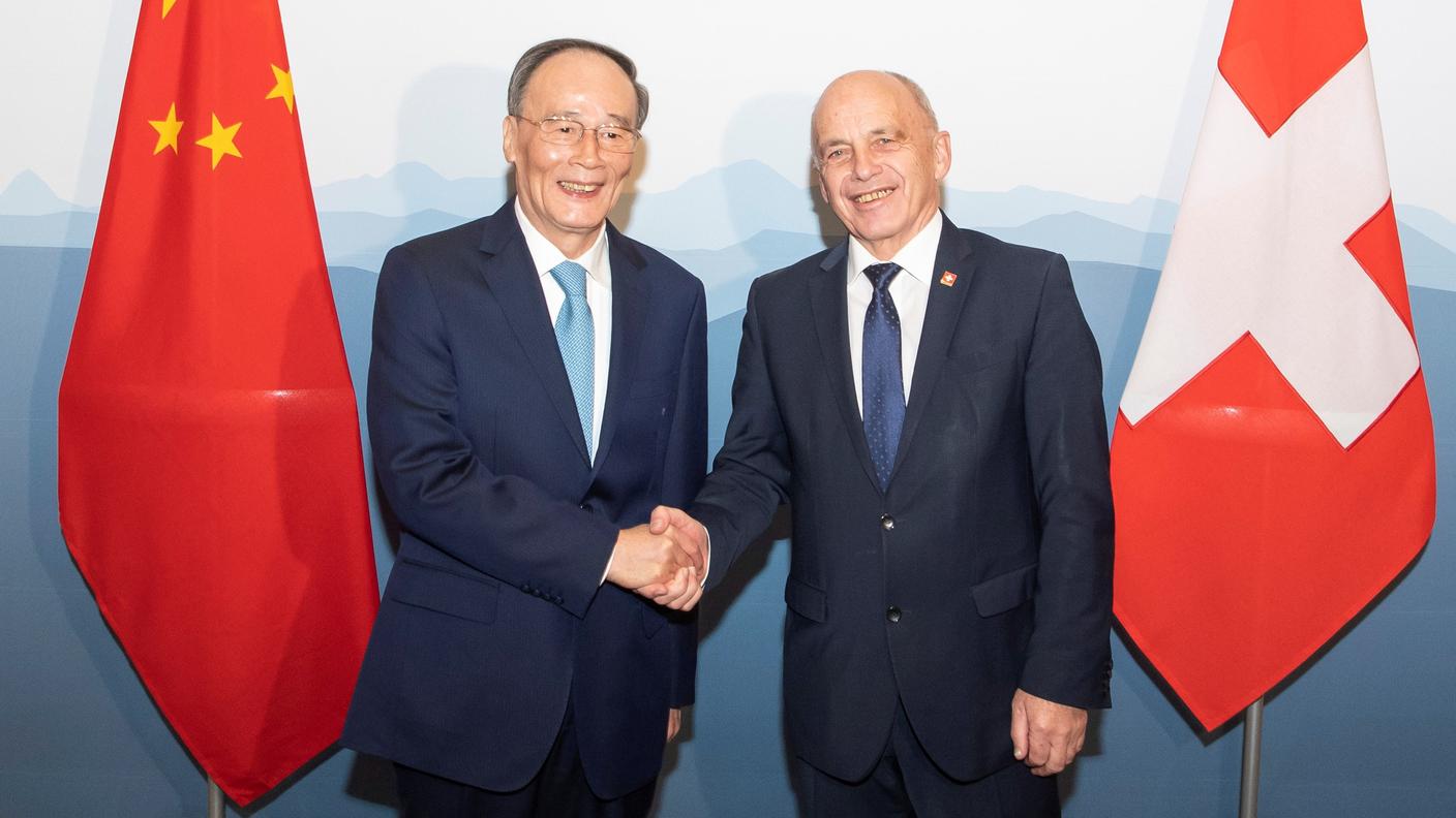 Ueli Maurer ha incontrato nel gennaio scorso a Zurigo il vicepresidente cinese Wang Qishan