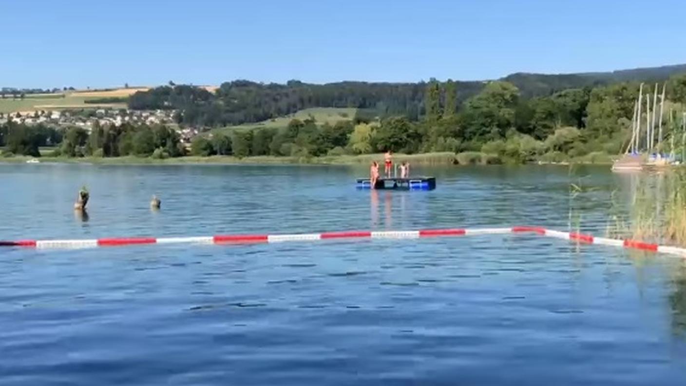 La zona dell'avvistamento nel lago di Hallwil