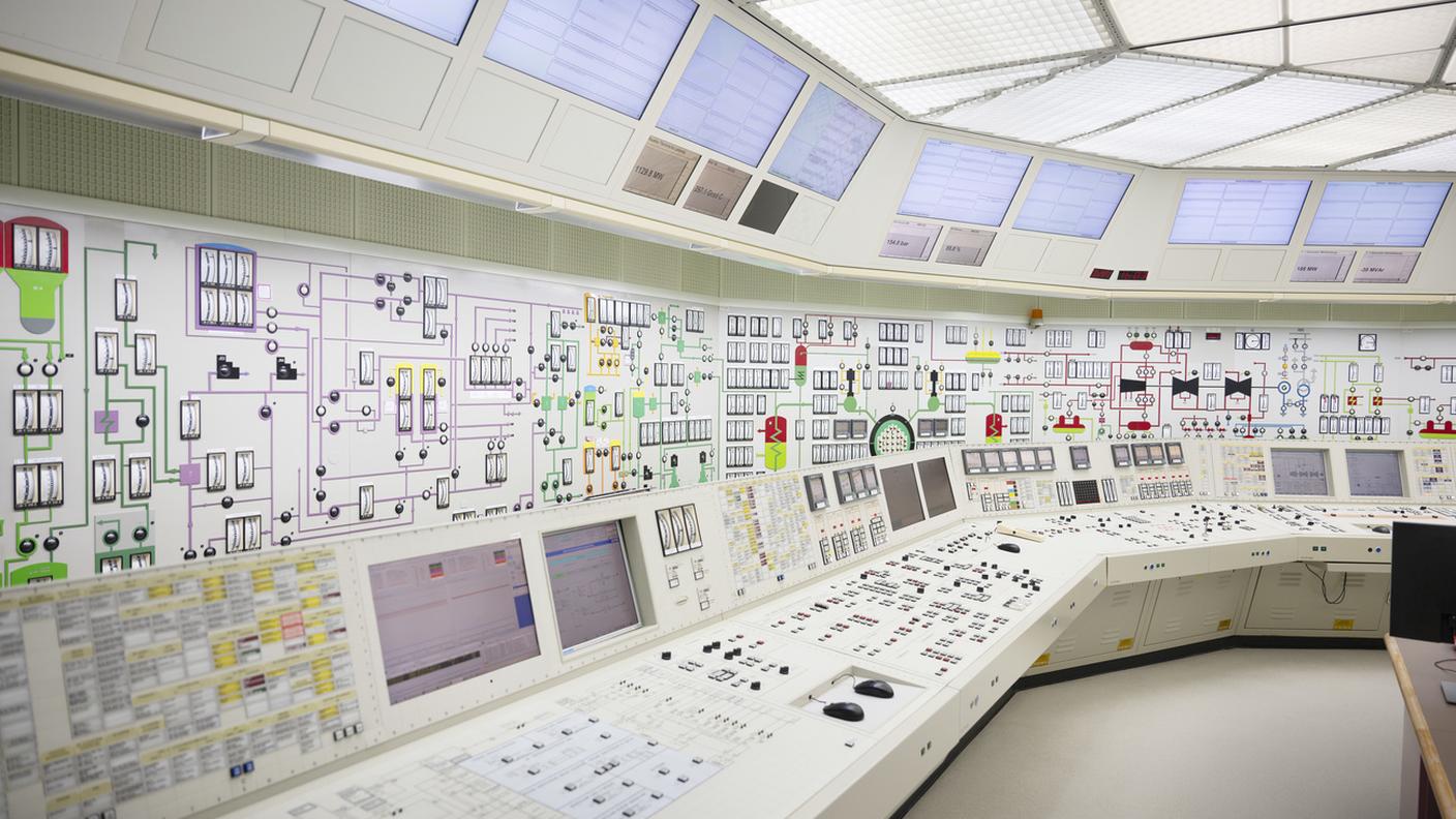 La sala di controllo della centrale nucleare di Beznau