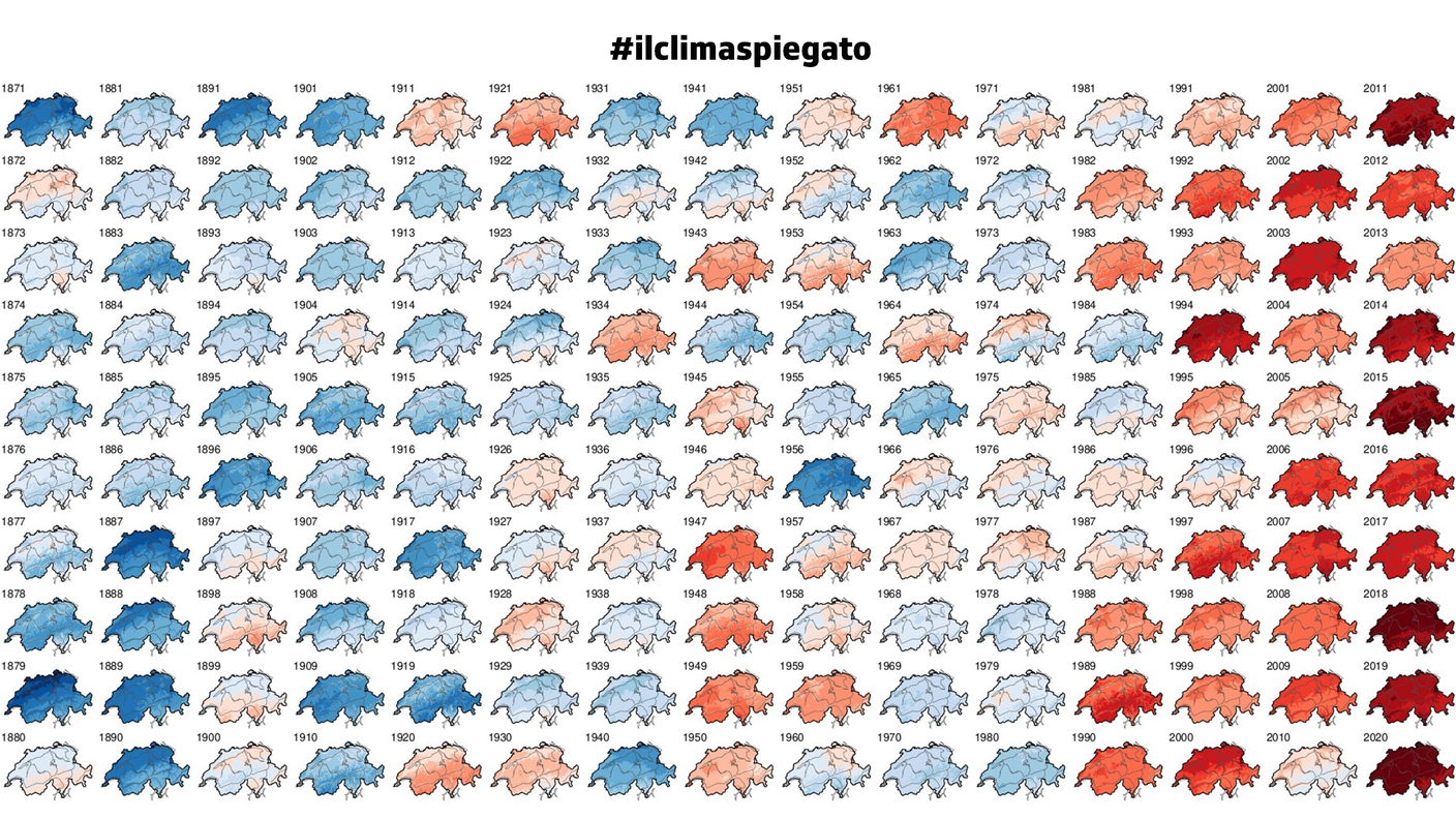 Queste cartine con l'andamento della temperatura media nascono dai dataset sviluppati da Francesco Isotta