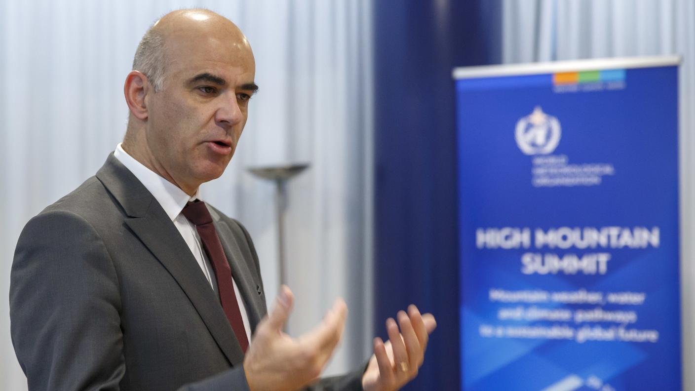 Per la Svizzera, ha detto Alain Berset all'OMM, il riscaldamento climatico è ancora più drammatico