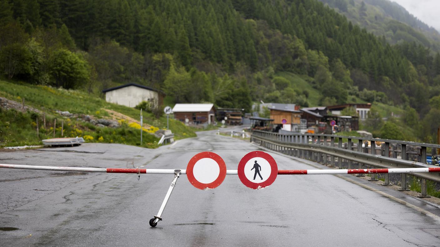 La strada che porta a Blatten è chiusa