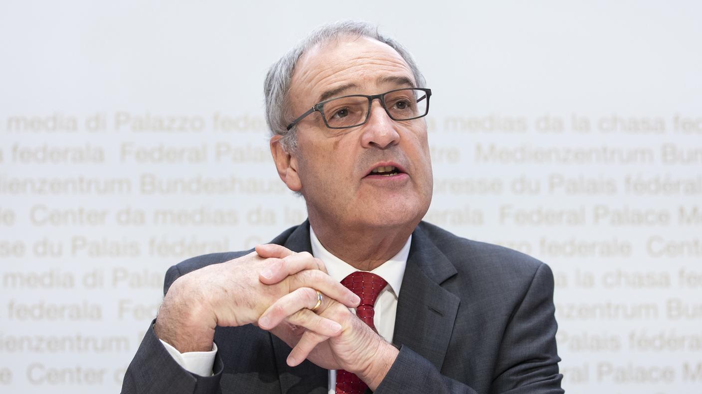Il capo del Dipartimento federale dell'economia Guy Parmelin