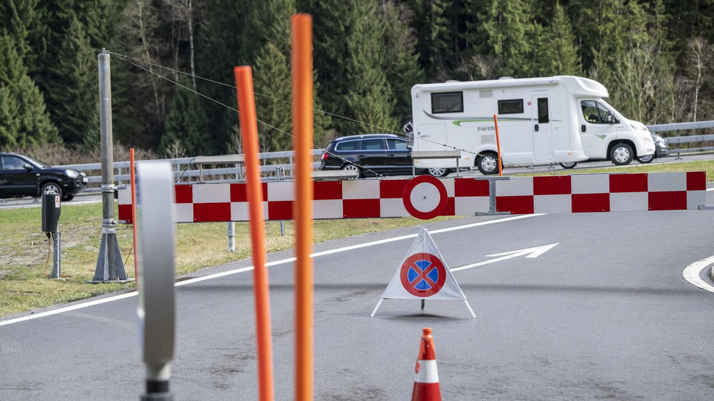 La chiusura dell'entrata autostradale di Wassen in direzione sud