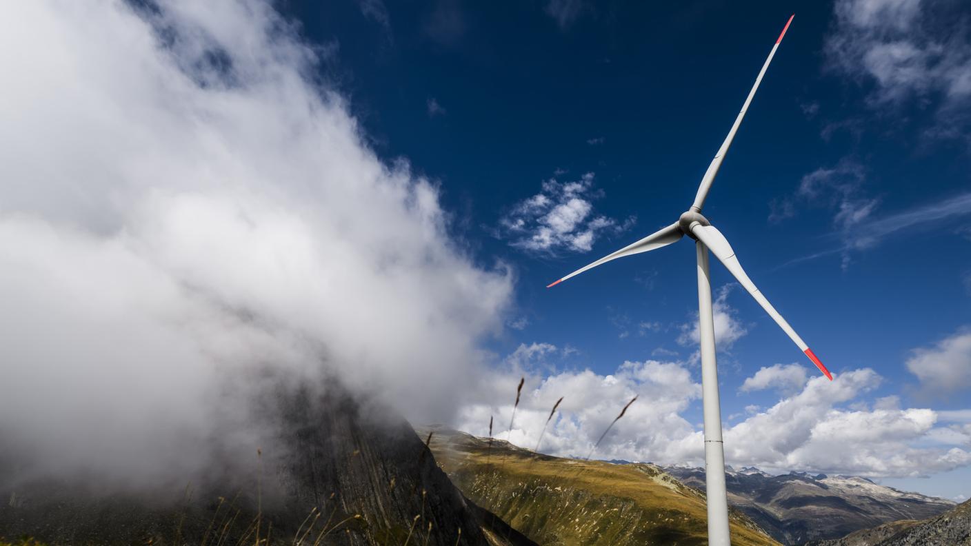Produzione di energia eolica in Vallese