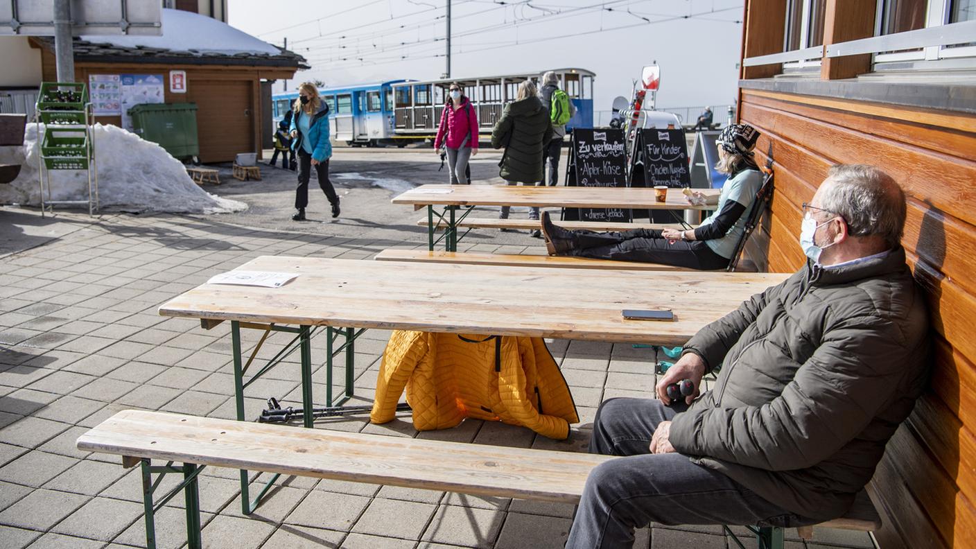 Un'immagine scattata due giorni fa sul Rigi nel canton Svitto