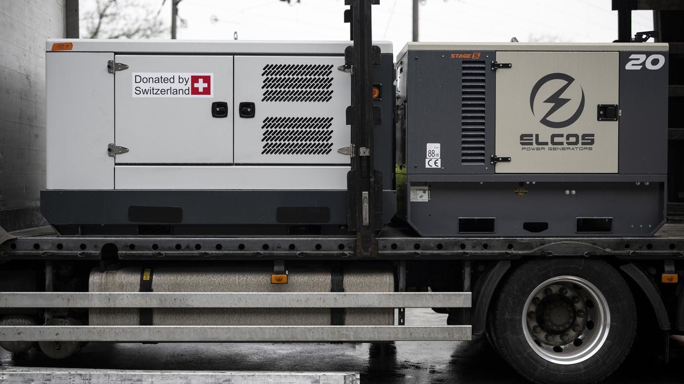 "Donated by Switzerland": un generatore partito nei giorni scorsi dal canton Turgovia