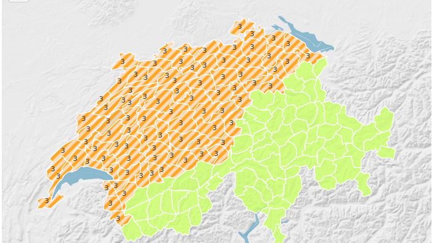 L'allerta temporali diramata per la giornata di lunedì