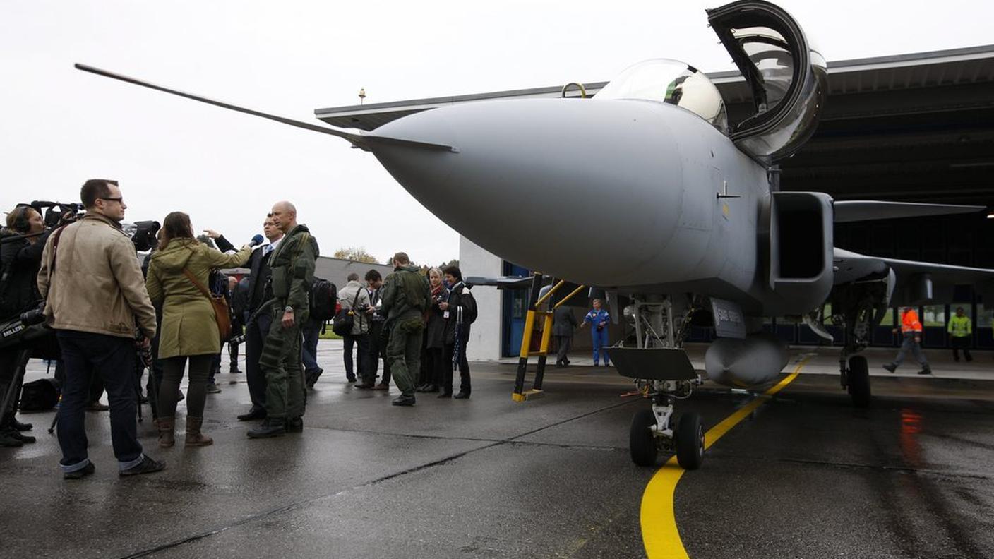 Un Gripen a Emmen nel 2012