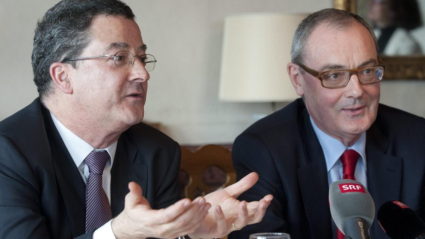 Yves Rossier e David O'Sullivan durante un incontro nel 2013
