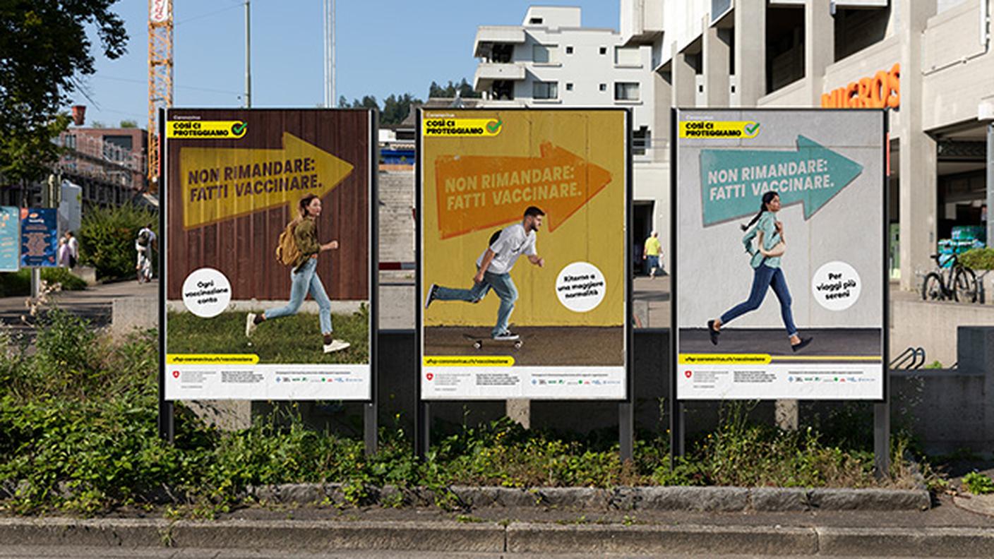 I poster della nuova campagna federale di informazione sulla vaccinazione