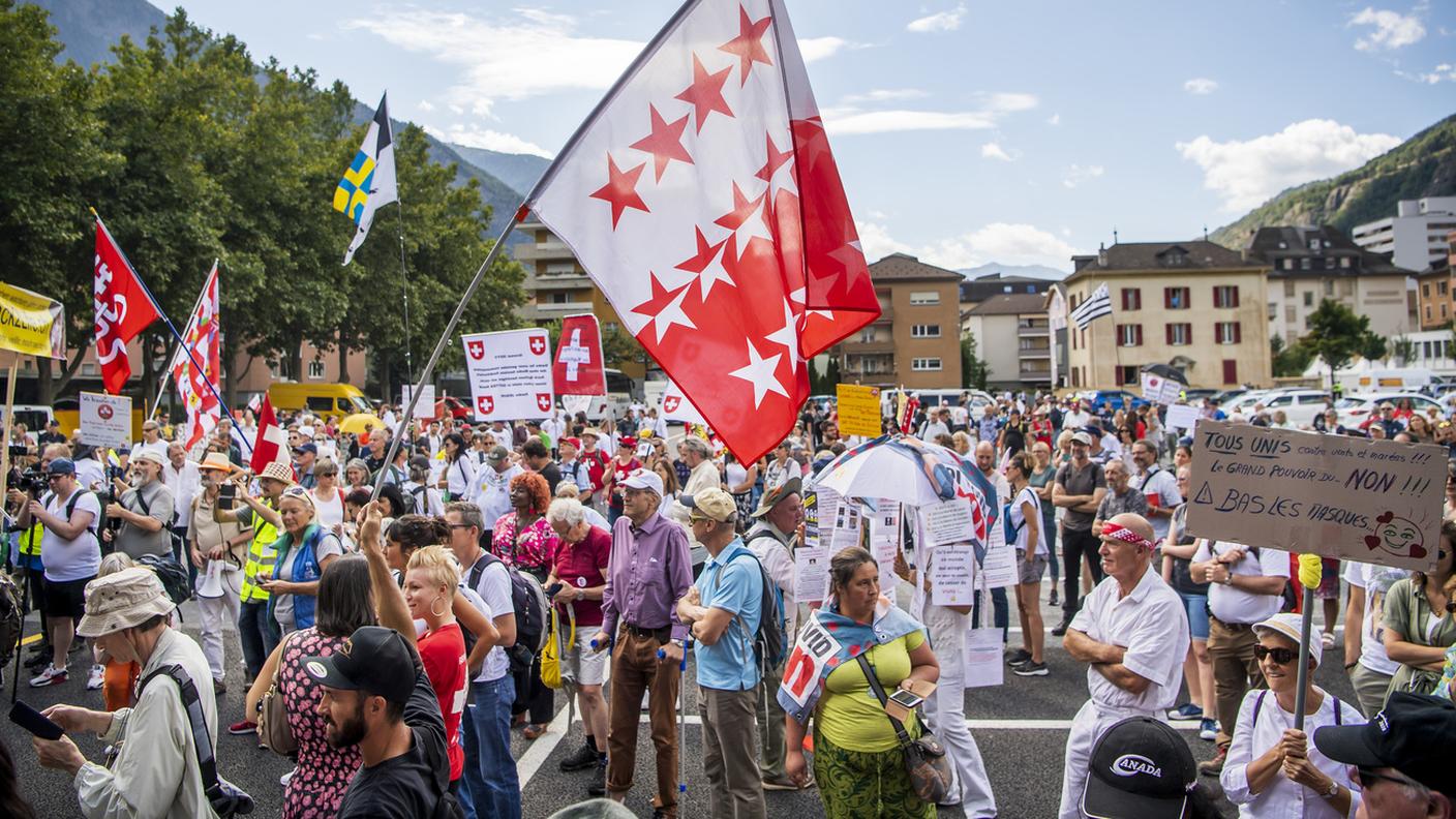 La manifestazione a Briga