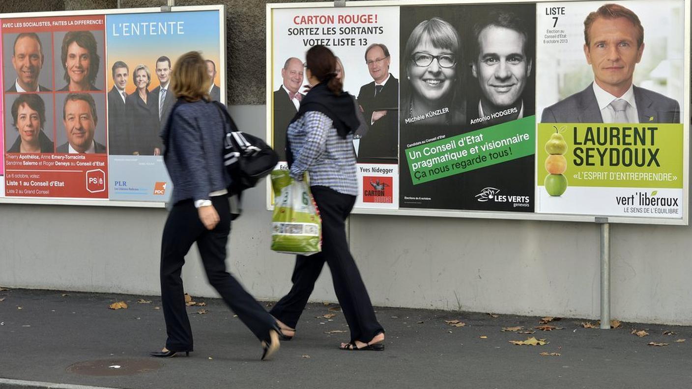 Cartelloni sparsi per tutto il cantone