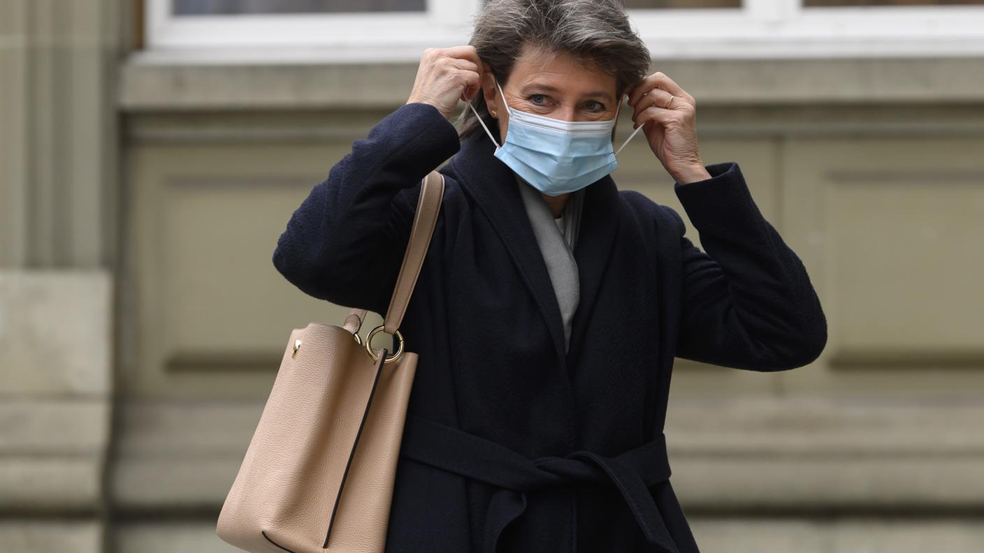 Simonetta Sommaruga in un'immagine scattata venerdì a Berna
