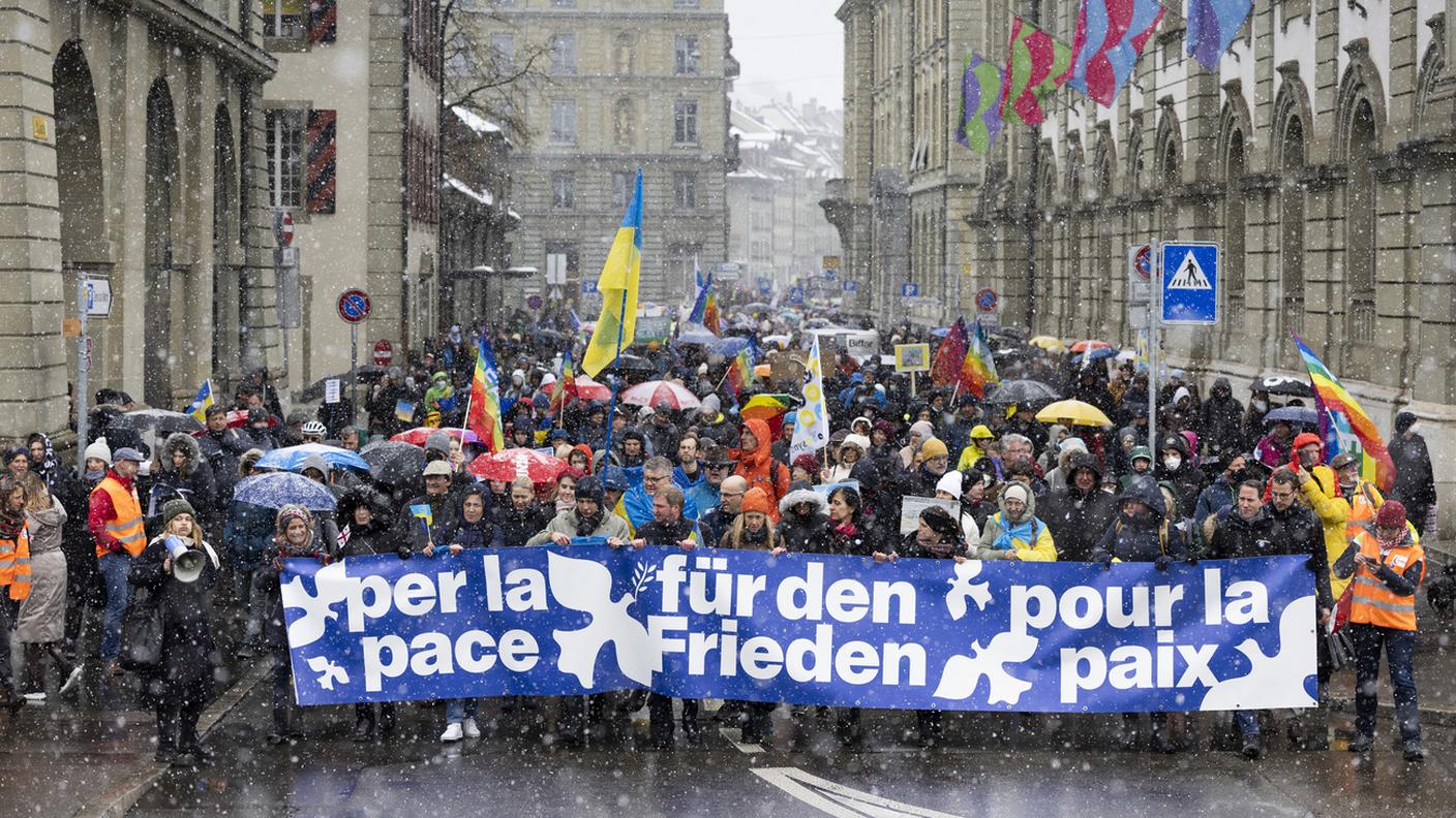 Il tempo invernale non ha scoraggiato i manifestanti