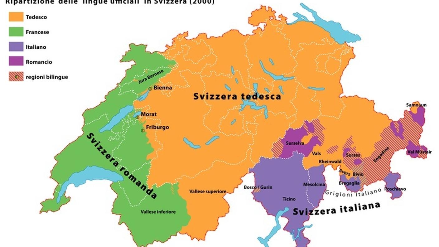 L'8,4% della popolazione parla italiano, contro il 65% che parla tedesco e il 22,8% francese; il romancio è parlato solo dallo 0,6% della popolazione.