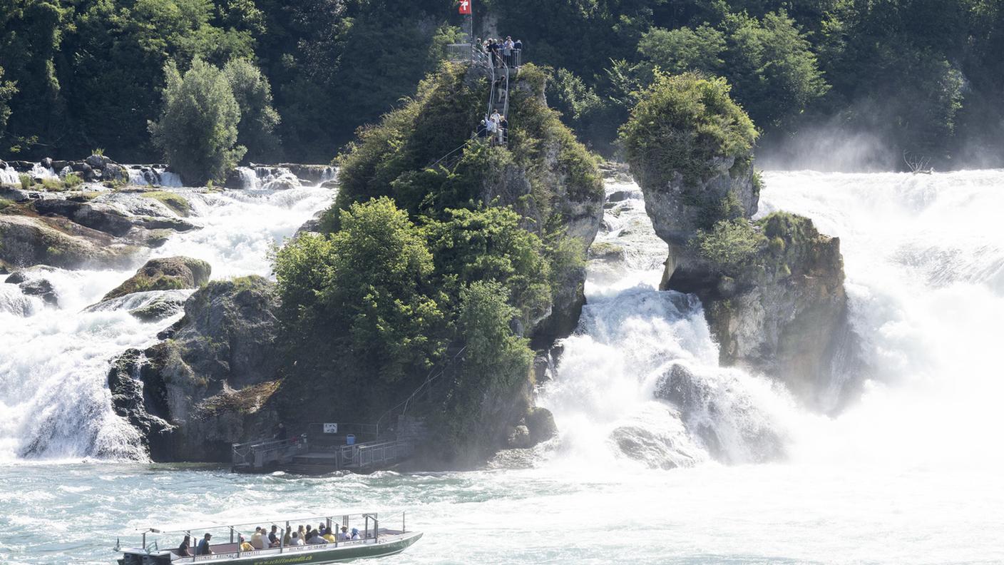 Il Consiglio federale in gita alle cascate del Reno