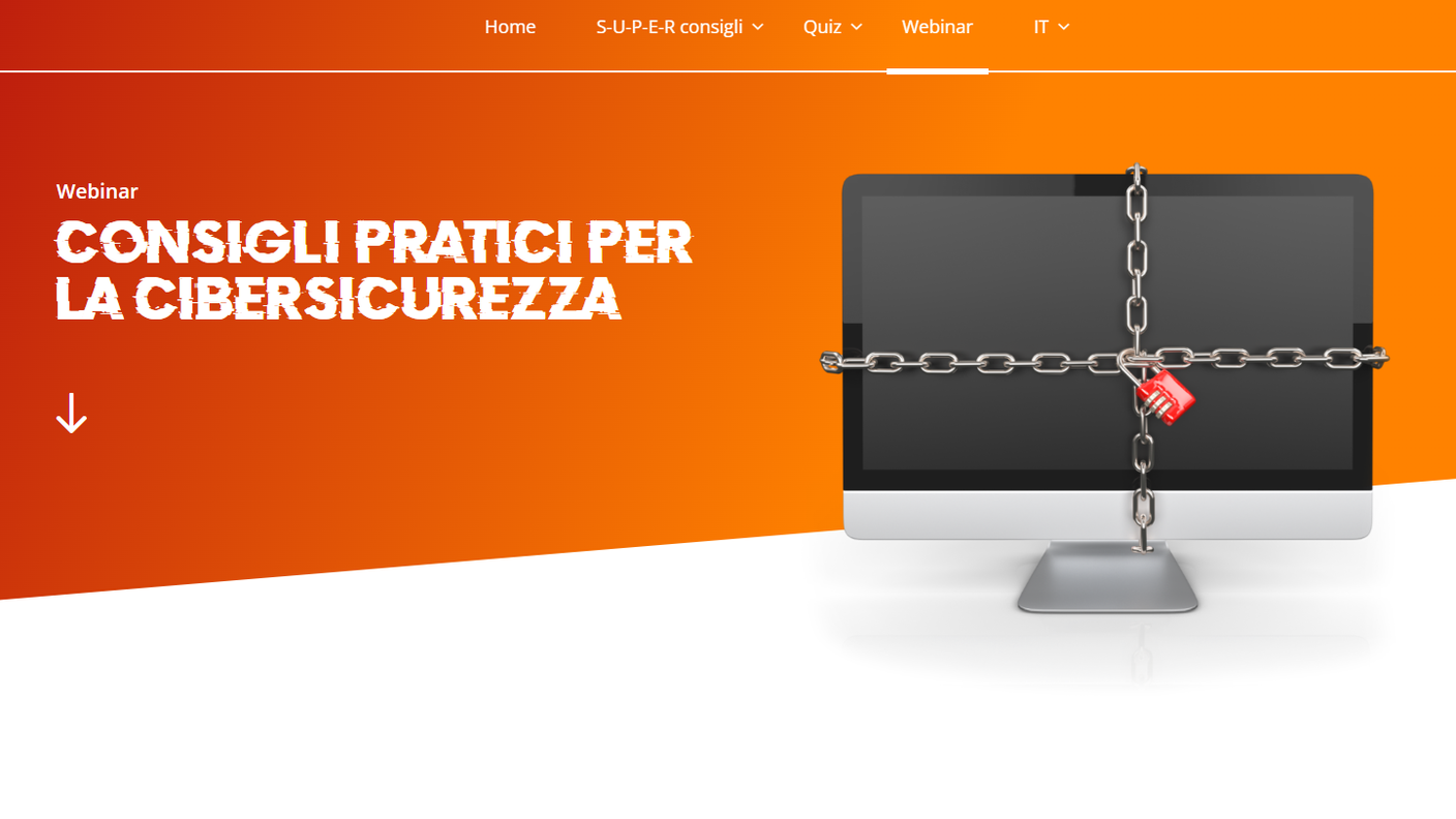 La pagina web della campagna di sensibilizzazione