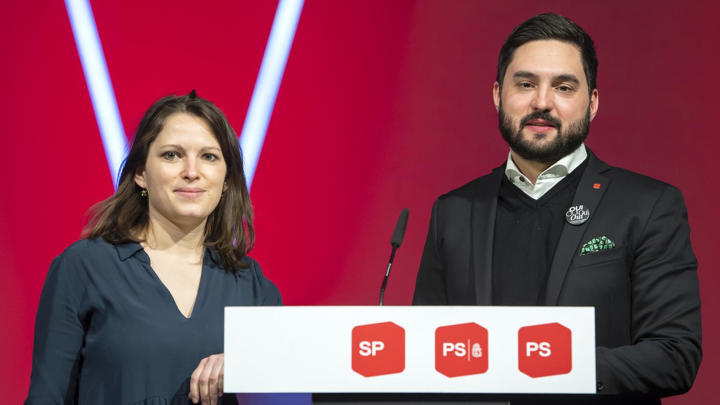 Mattea Meyer e Cédric Wermuth, copresidenti del partito socialista