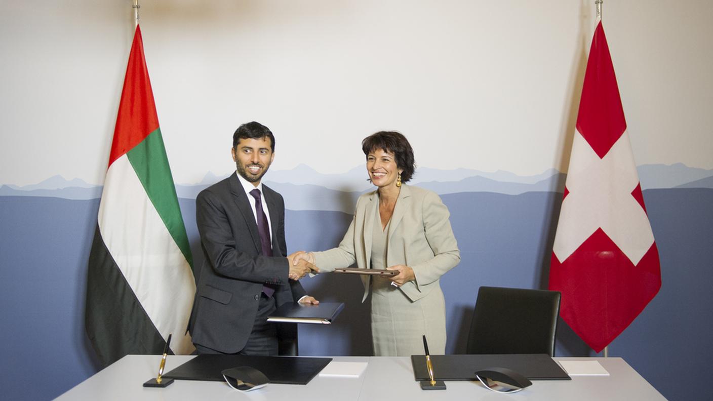 L'incontro tra Doris Leuthard e Suhail Al Mazrouei