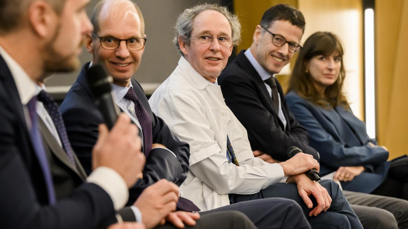 Un momento della presentazione del progetto a Losanna
