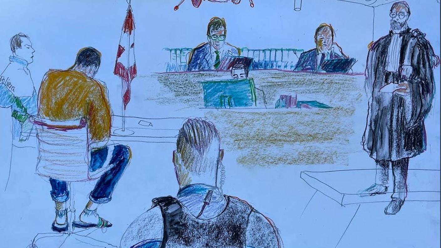 Un'illustrazione del processo al Tribunale penale federale