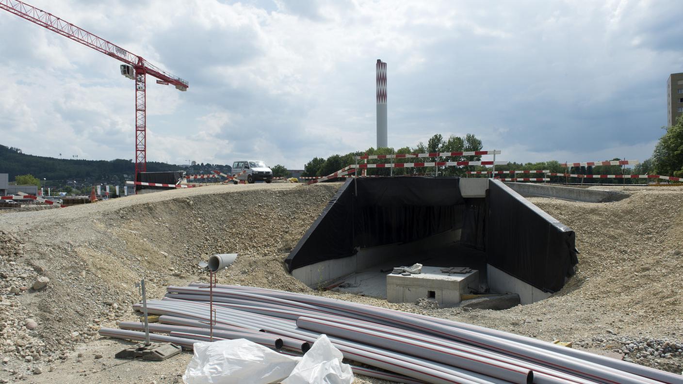 Il cantiere di Bienne dove sono stati trovati i rifiuti radioattivi