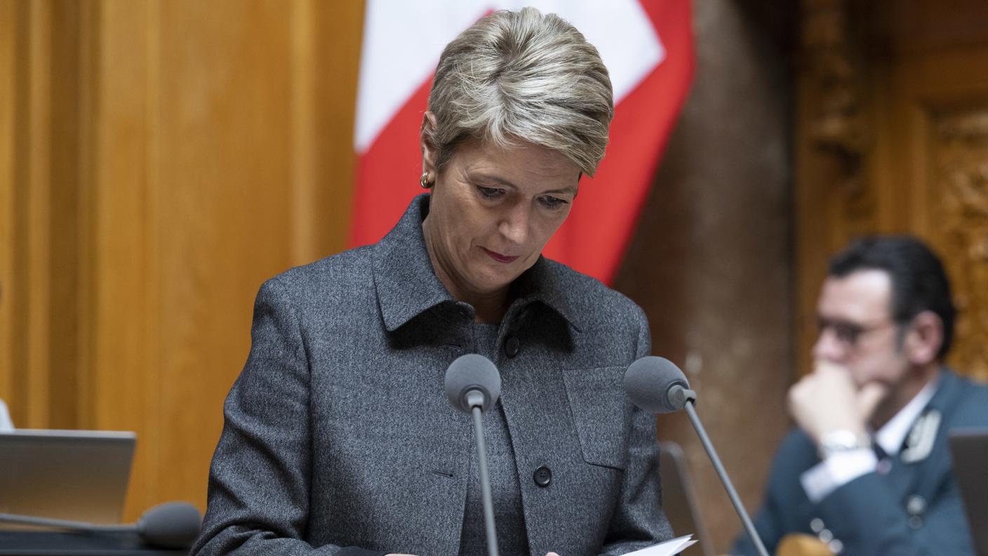 La ministra elvetica delle Finanze Karin Keller-Sutter
