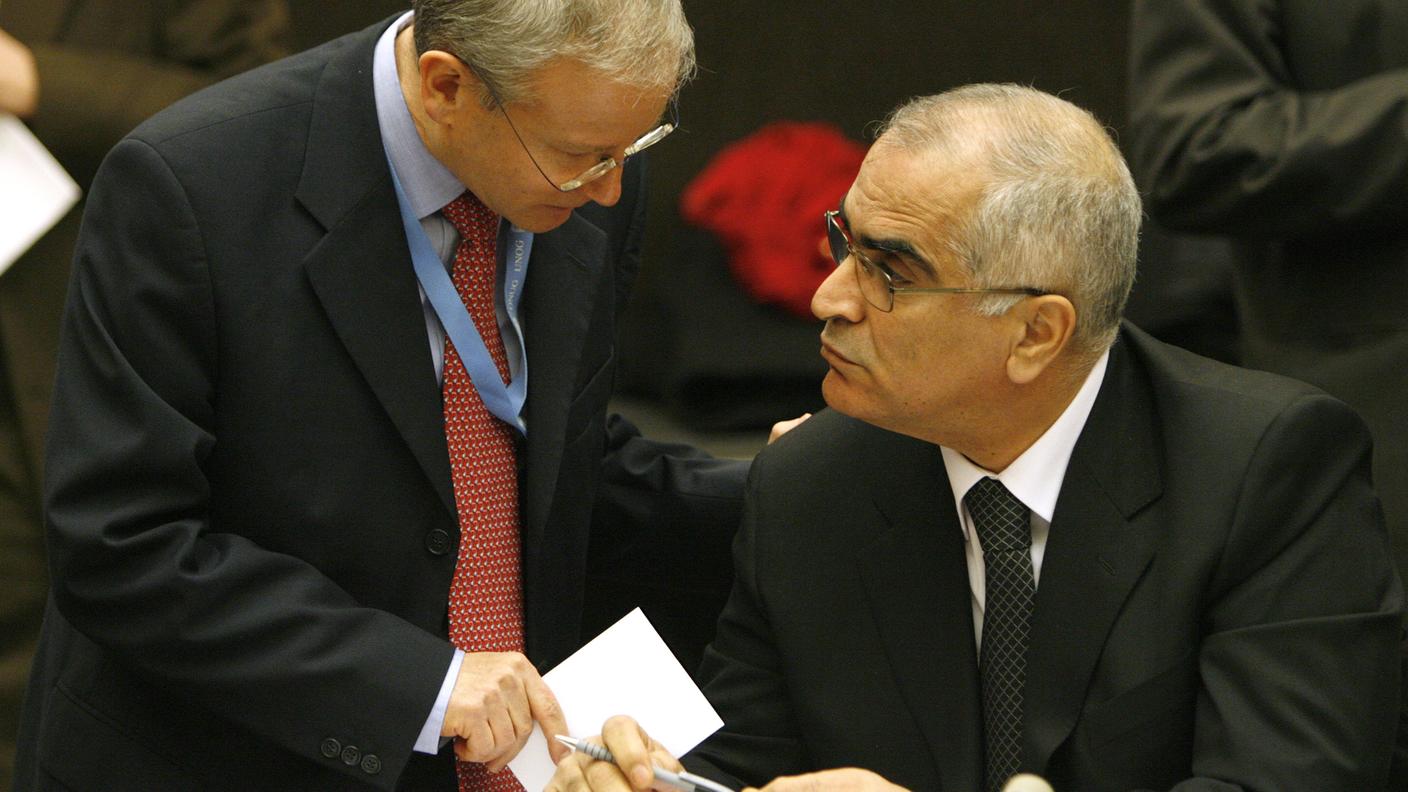 L'ambasciatore palestinese alla sede ONU di Ginevra, Kraishi , a colloquio con l'omologo israeliano Yaar