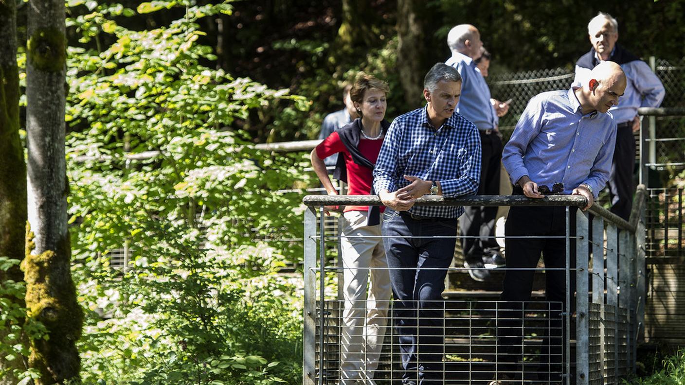 I consiglieri federali hanno colto l'occasione per visitare la campagna neocastellana