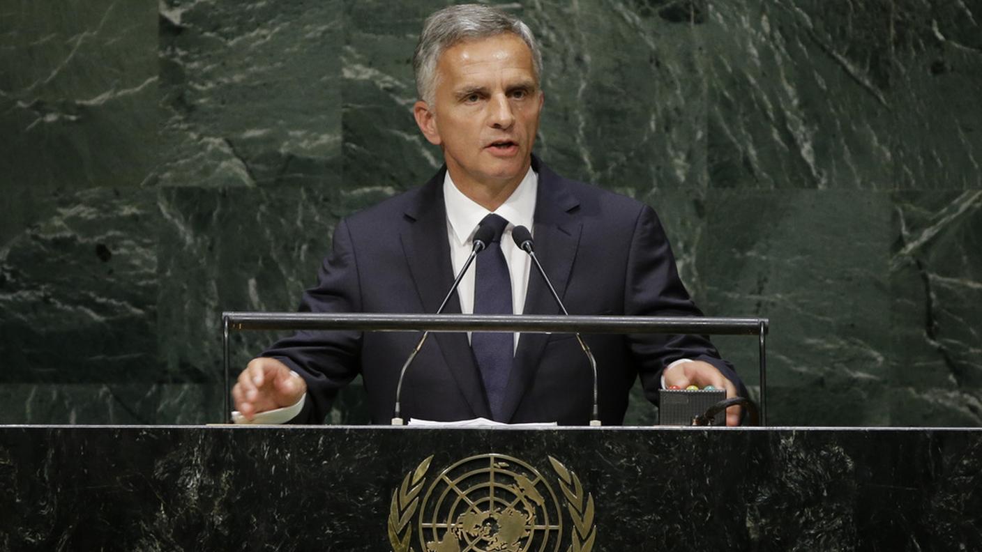 Didier Burkhalter si rivolge all'assemblea generale delle Nazioni Unite