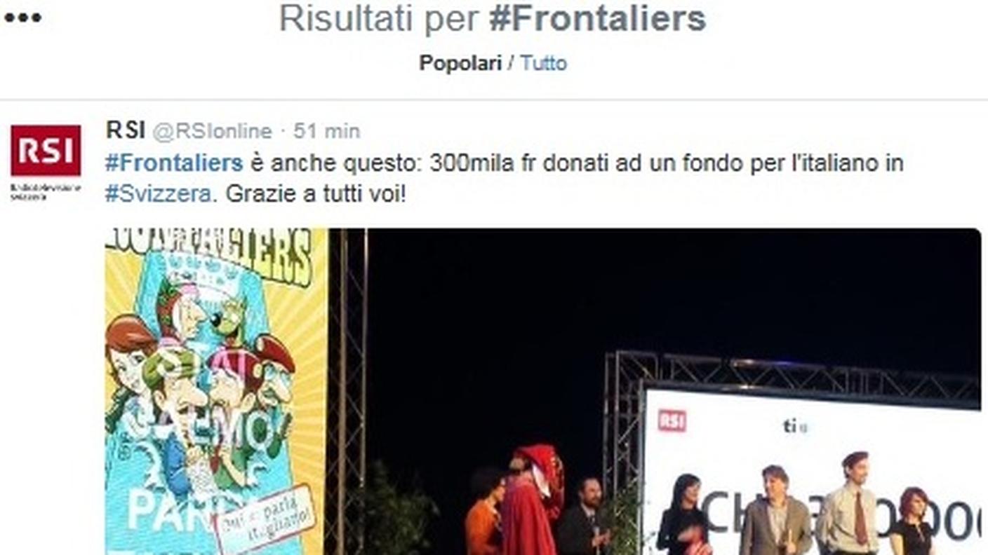 #Frontaliers anche su Twitter