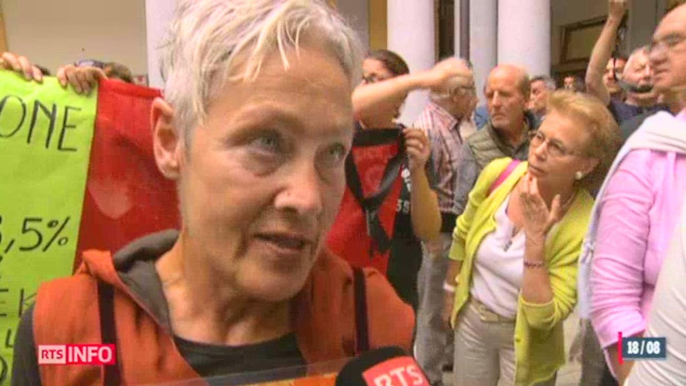 Claudia Riccardi l'anno scorso in occasione della visita del Consiglio federale a Lugano