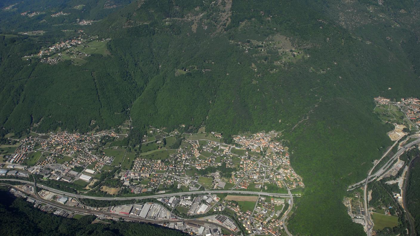 La zona del dosso di taverne dove sono in corso i lavori