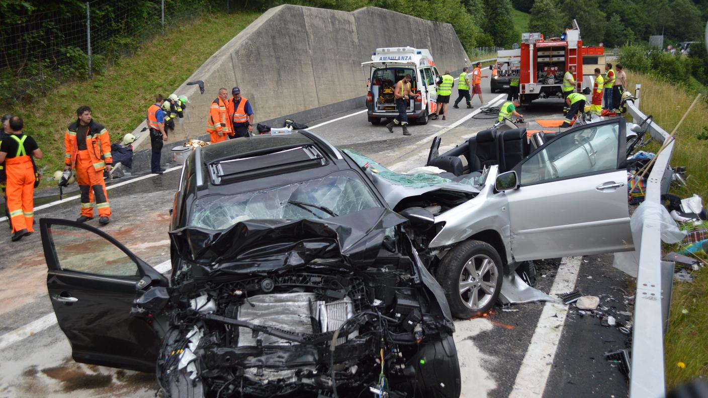 Le due auto coinvolte nel frontale