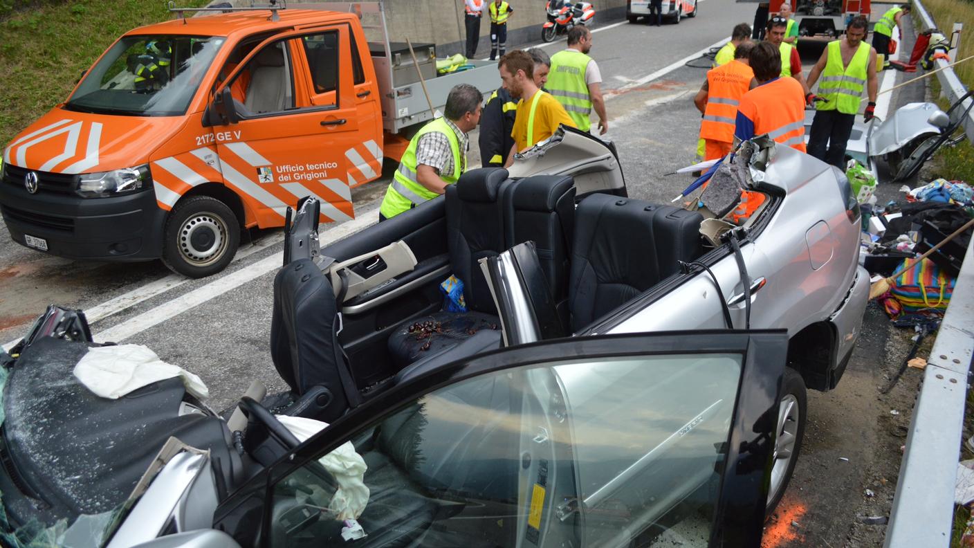 Le due auto coinvolte nel frontale