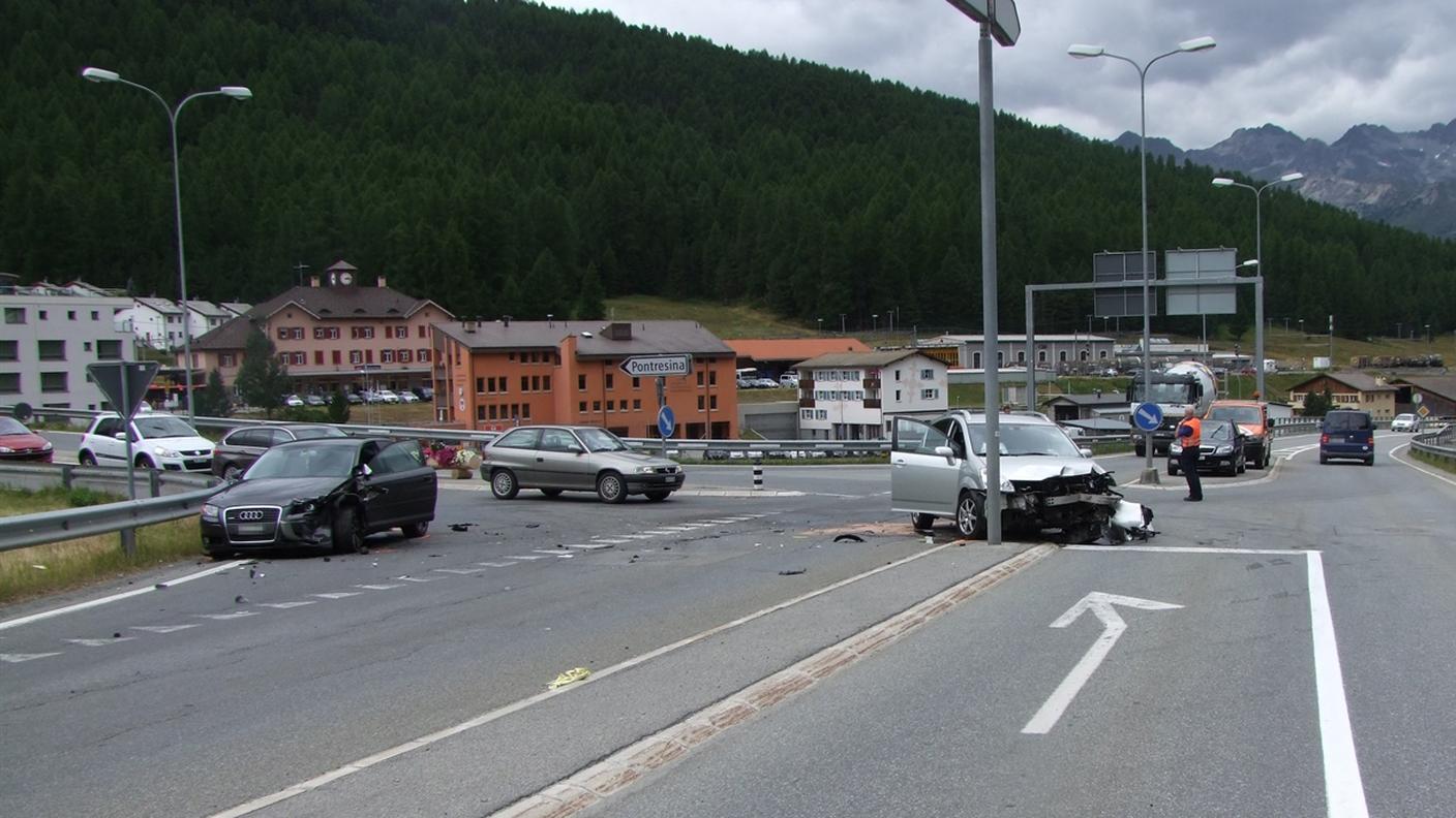 Le due auto scontratesi