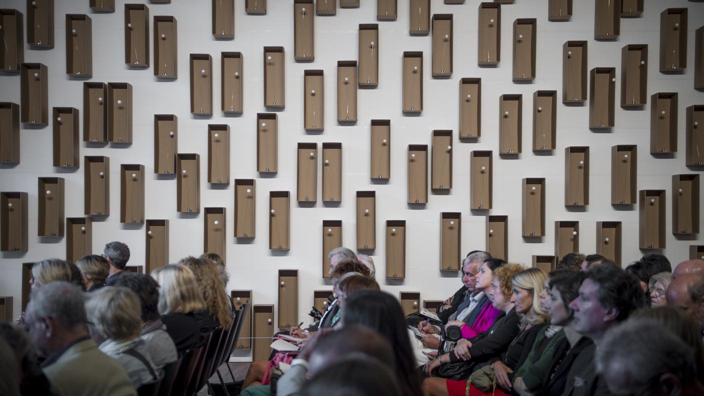 Sala affollata per la conferenza stampa