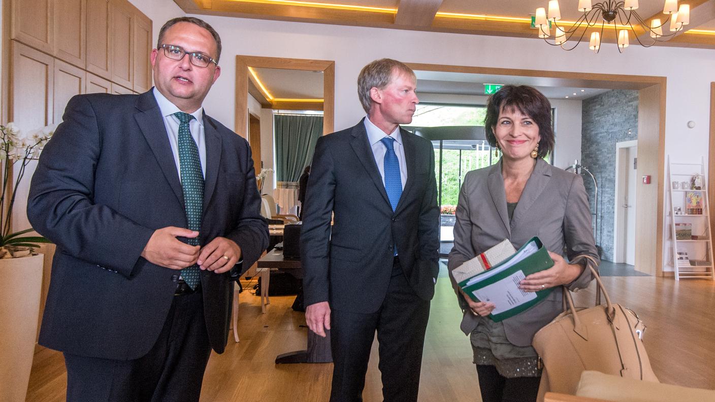 Leuthard con Zali e Gobbi