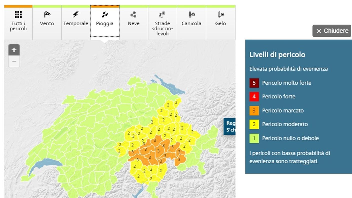 Le aree più esposte